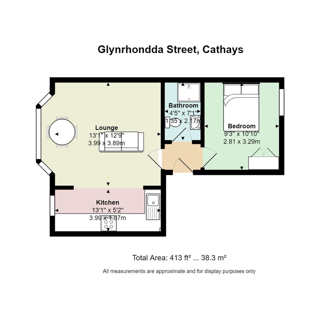 Floorplan for Glynrhondda Street, Cathays